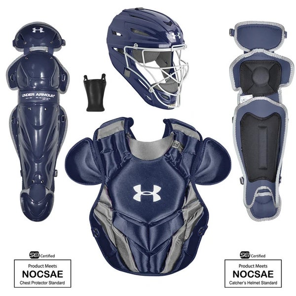 Under Armour Converge Victory Series Youth 8-10 Baseball Catchers Set Navy Blue