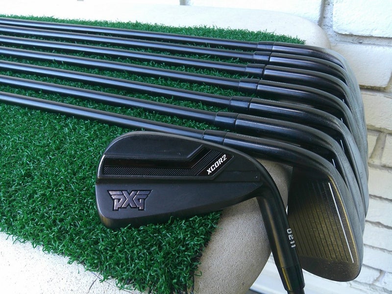 PXG 0211 XCOR2 BLACK (5i-GW, SW) Iron Set w/ KBS 80g Stiff Flex Shafts