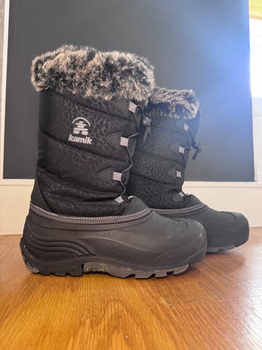 Kamik Snowdrift Winter Boots - Kids' Black Unisex 6Y (Big Kids / Youth)