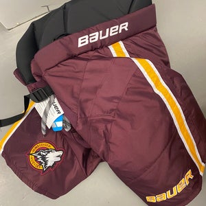Men's Senior Large Bauer Burgundy Hockey Pants (New)