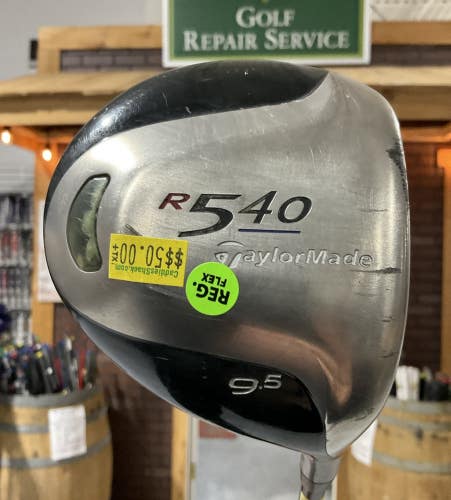 TaylorMade R540 9.5 Driver 44.5" M.A.S. Regular Flex Graphite Shaft RH USED