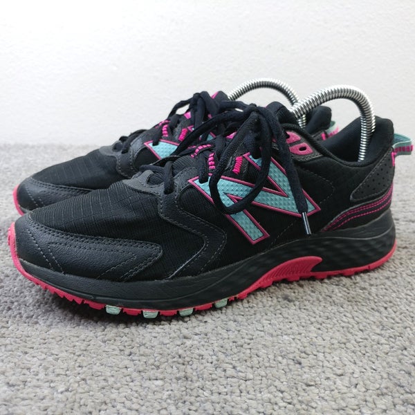 New Balance 410 V7 Womens Size 8.5 Trail Running Hiking Shoes Black Pink Low Top