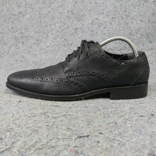 Florsheim Brogue Wingtip Oxfords Mens Size 8 Dress Shoes Black Leather