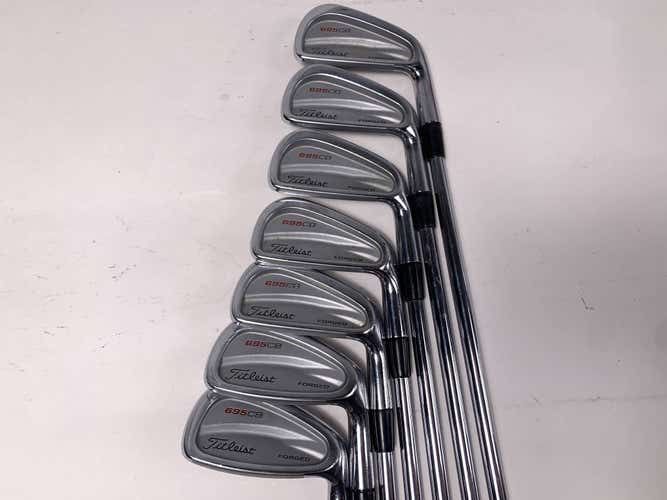 Titleist 695 CB Forged Iron Set 3-9 DG S300 Stiff Steel Mens RH Midsize Grips
