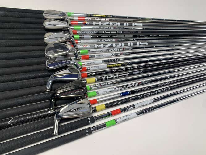Callaway Golf Club Fitting Iron Shaft/Head Lot of 20 Shafts & 8 Heads