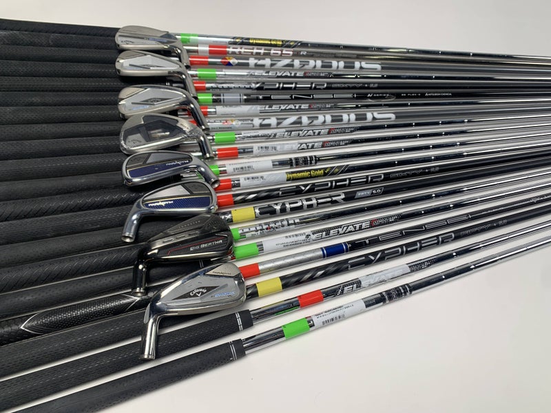 Callaway Golf Club Fitting Iron Shaft/Head Lot of 20 Shafts & 8 Heads