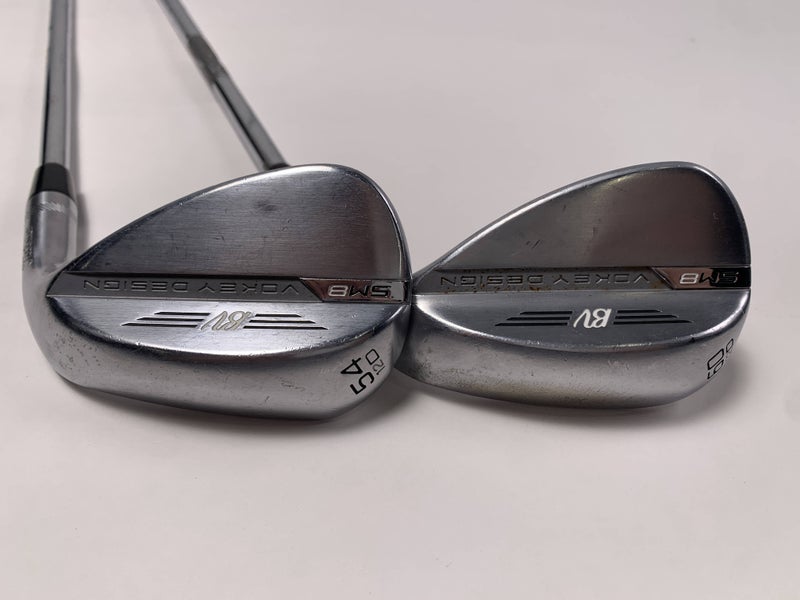 Titleist Vokey SM8 Tour Chrome Wedge Set 54* 12 | 60* 12 Wedge Steel Mens RH