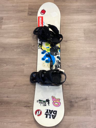Used Burton Operator Snowboard With Bindings 136 cm
