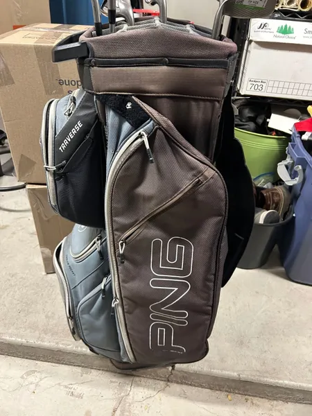 PING TRAVERSE 14 Div Black Grey Shoulder Strap Cooler Pocket All Zips W