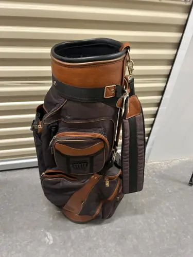 Vintage Knight 15Way Divider Golf Bag w/ Leather Trim