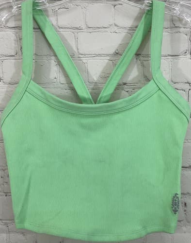 Womens FP Movement Extra Large Sports Bra Durable Four Way Stretch Light Green