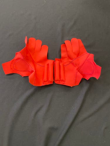 Custom Pro Stock Return 13” Warrior QRE Red AX Suede Palms Pair