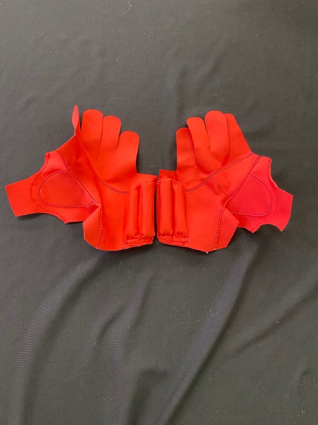 Custom Pro Stock Return 13” Warrior QRE Red AX Suede Palms Pair