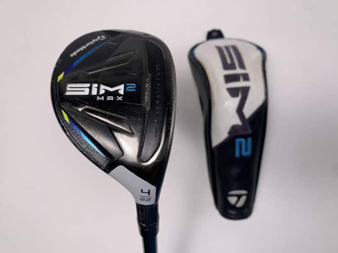 TaylorMade SIM2 MAX Rescue 4 Hybrid 22* Fujikura Ventus Blue 7S Stiff RH HC