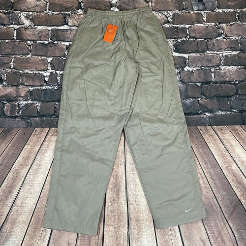 Vintage Nike Track Pants BOYS Youth XL Brown Lined Windbreaker Y2K Silver Tag
