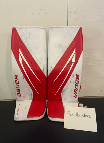 Medium Bauer Pro Stock Hyperlite 2 Goalie Leg Pads – Used (Excellent Condition) (READ DESCRIPTION)
