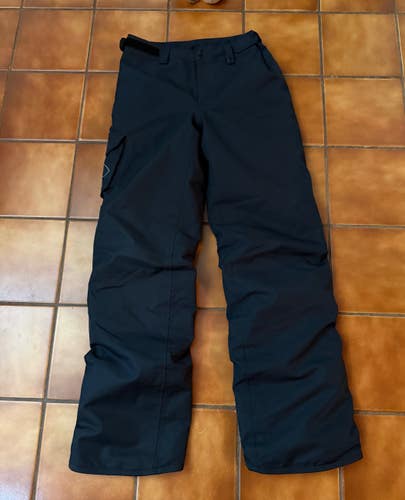 Boys Insulated Ski Pants.  Youth Large.  Black