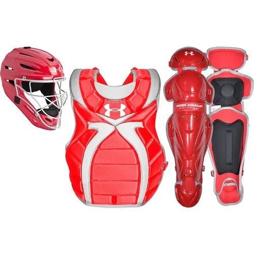 Under Armour Womens Ages 14+ Fastpitch Softball Catchers Gear Set - Red