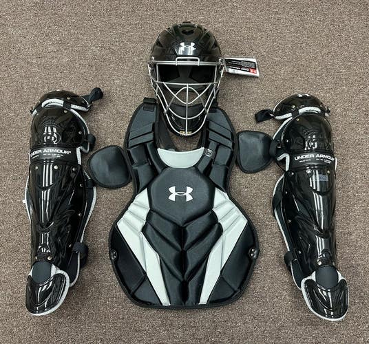 Under Armour Converge Victory Series Teen 13-15 Baseball Catchers Gear Set Black