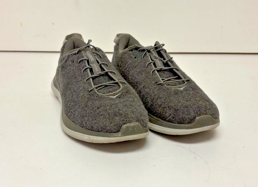 Hoka One One Hupana Flow Wool Sneakers Gray US 9.5 EU 43-1/3 GREAT