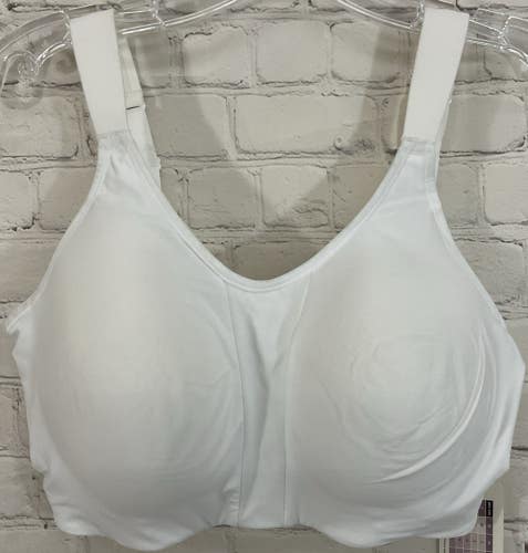 CALIA Womens Go All Out Size 36DD High Support Activwear Bra Mesh Material White