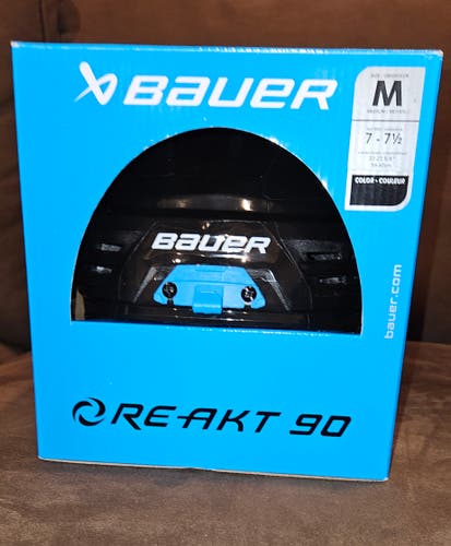 New Bauer Re-akt 90 Hockey Helmet Medium Black