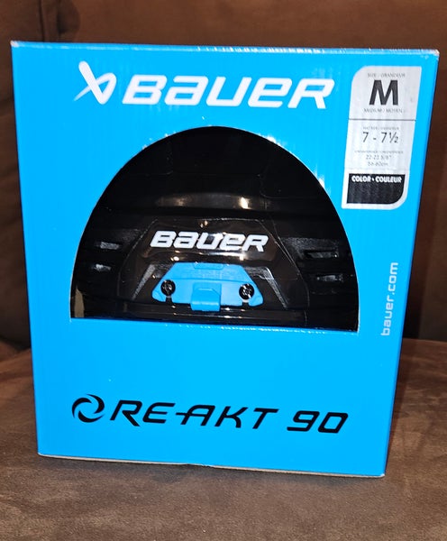 New Bauer Re-akt 90 Hockey Helmet Medium Black