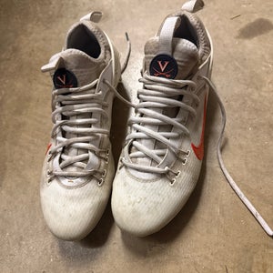 White Men's Size M 8.5 (W 9.5) Adult Nike Huarache 9 Elite Low Low Top Molded Cleats (Used)