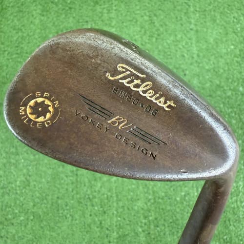 Titleist Vokey Spin Milled Raw Rust 60 Lob Wedge Dynamic Gold S200 Stiff Flex