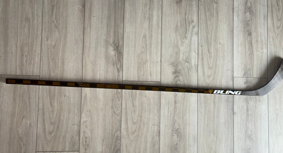 Senior All Black Right Handed Hockey Stick P92 77 Flex Pro Stock (New)