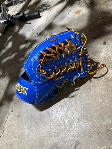 Jax 12.5” Outfield Baseball Glove Blue Trapeze Web Japanese Leather LJ-10