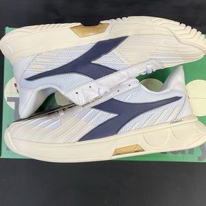 Diadora Mens B. Elite Star Tennis Shoes White/Blue Corsair Sz 8