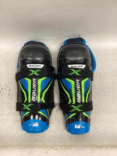 Used Bauer X SHINGUARDS Youth Shin Guards Black 9" 11851-S000040121