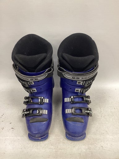 Used Salomon PERFORMA T4 Boys DH Ski Boot Navy Blue 225 MP - J04.5 - W5.5 11851-S000040111