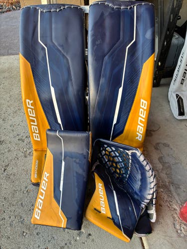 34" Custom Bauer shadow supreme Regular Goalie Full Set