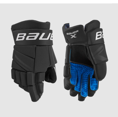 New Bauer BAUER X Junior Gloves Black And White 11" 11162-BAR1058654BW11