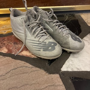 Gray Unisex Size M 6.0 (W 7.0) New Balance Rush High Top Molded Cleats (Used)