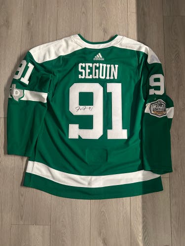 Authentic signed Tyler Seguin Winter Classic Jersey. Green Large/Extra Large Men's Adidas Jersey.