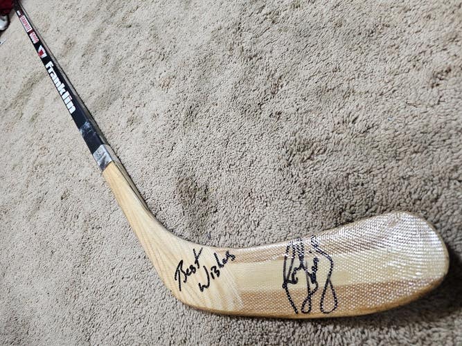 RON FRANCIS Signed NHL Carolina Hurricanes Game Issued Hockey Stick w coa