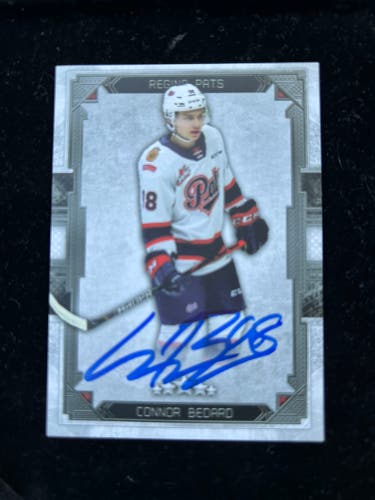 Autographed Hockey Trading Card Connor Bedard Regina Pats