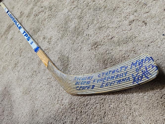 SERGEI BAUTIN 92'93 Signed Winnipeg Jets NHL Game Used Hockey Stick coa