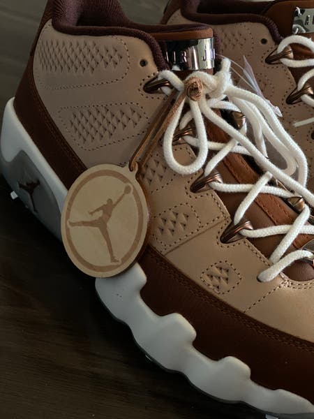 Size 12 - Happy Life Wood x Air Jordan 9 Golf Low Woodgrain *NEW