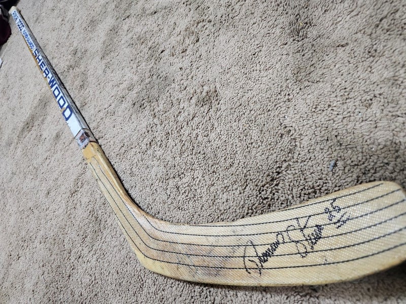 THOMAS STEEN 92'93 Signed Winnipeg Jets NHL Game Used Hockey Stick coa