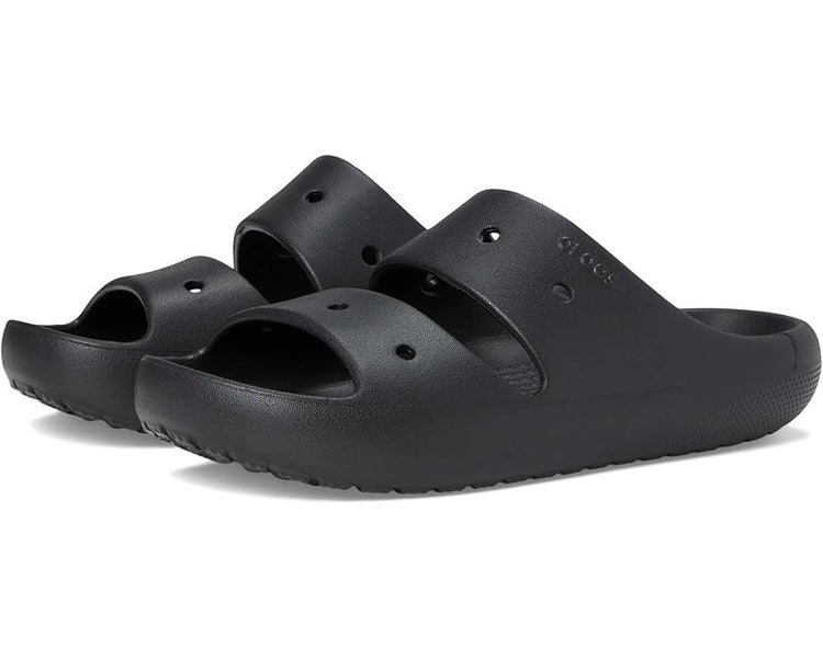 Crocs Classic Slide Unisex Kids US 12C Black Double Strap Slip On Sandals TLW510