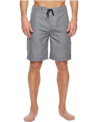 Hurley One Only 2.0 21 Boardshorts Men's 34 Cool Grey Swimwear Drawstring TLW517