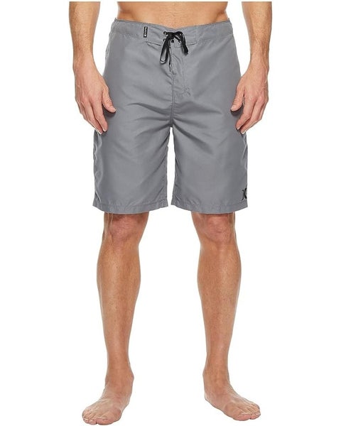Hurley One Only 2.0 21 Boardshorts Men's 34 Cool Grey Swimwear Drawstring TLW517