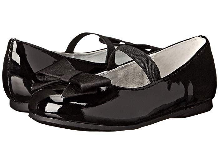 Nina Pegasus-T Mary Jane Kids US 10C Black Patent Leather Slip On Shoes TLW501