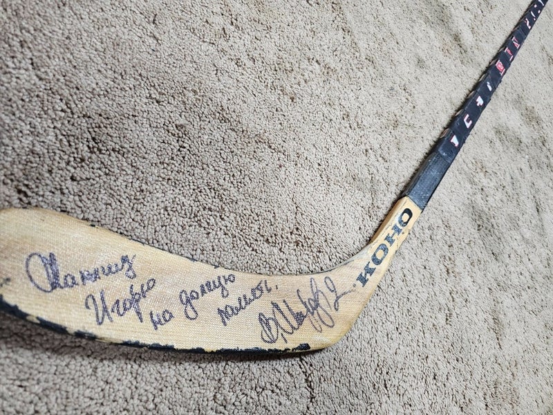 BORIS MIRONOV 97'98 Signed Edmonton Oilers NHL Game Used Hockey Stick coa