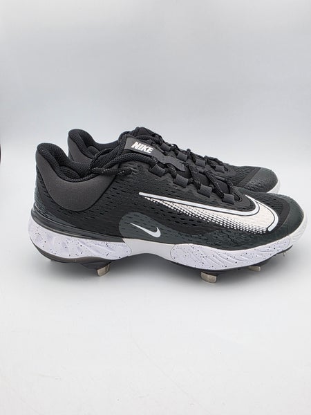 Nike Alpha Huarache Elite 4 Low 'Black Dark Smoke Grey' Baseball Cleats Men's Size 8