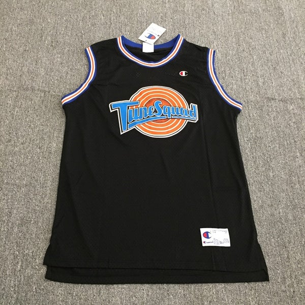 Looney Tunes Black Blue Tune Squad Bugs Bunny #1 Basketball Jersey Space Jam Size XL